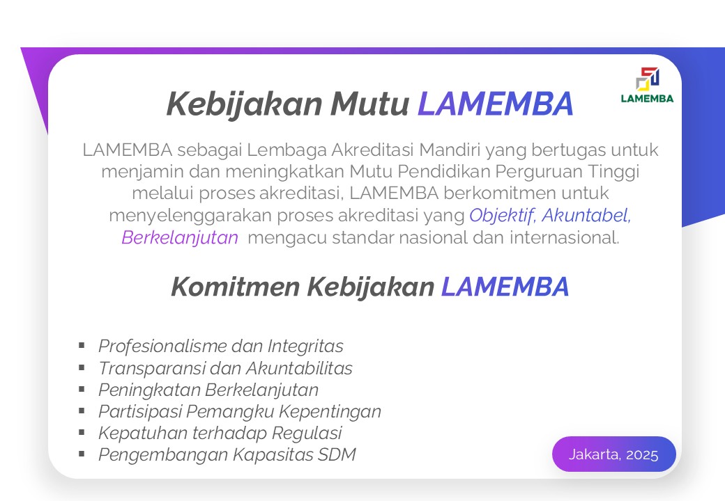 Kebijakan Mutu LAMEMBA